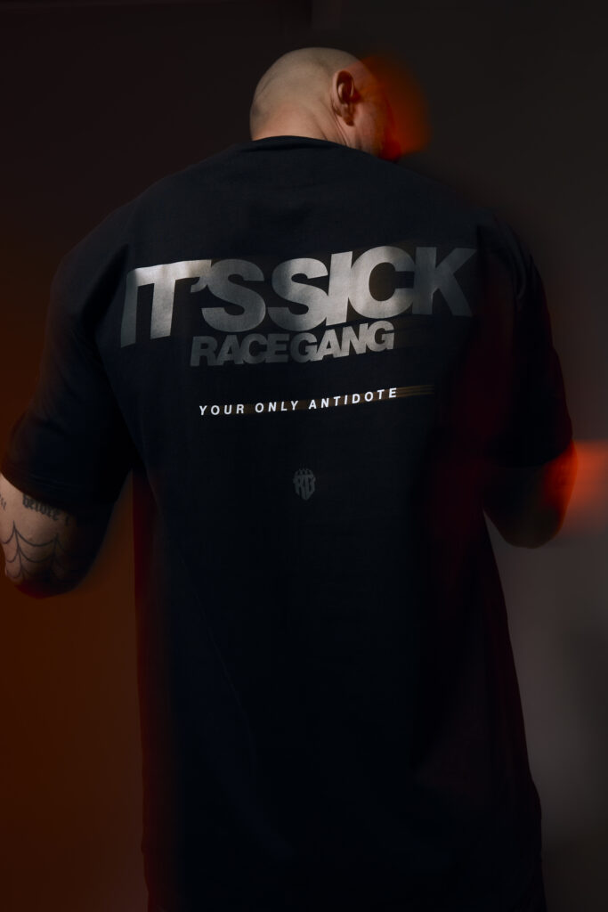 It’s Sick T-shirt czarny bawełniany z krótkim rękawem