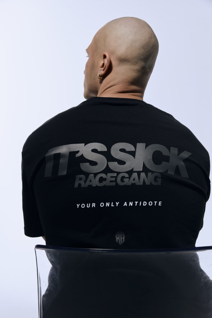 It’s Sick T-shirt czarny bawełniany z krótkim rękawem