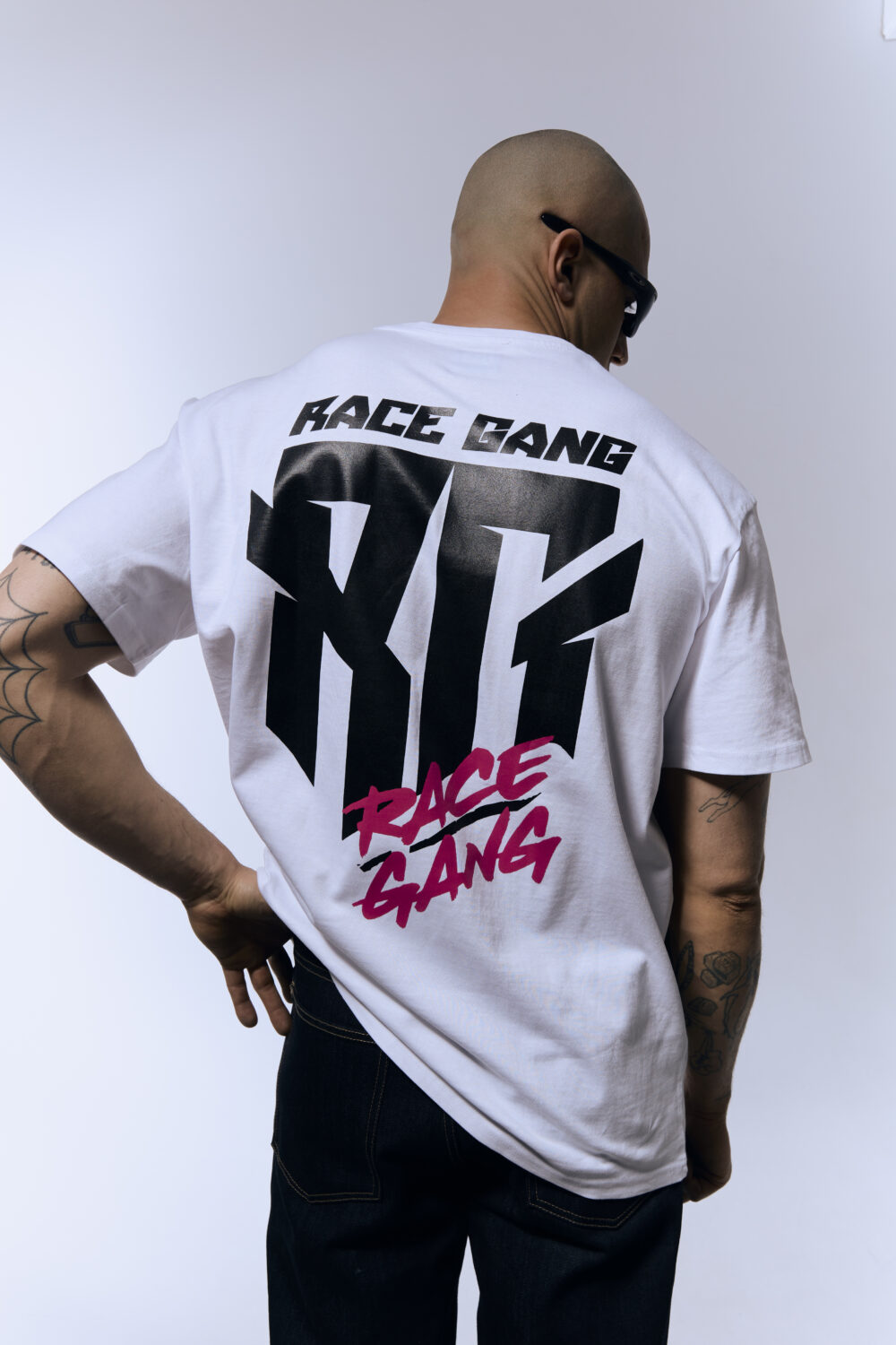 RG Logo T-shirt biały bawełniany z krótkim rękawem