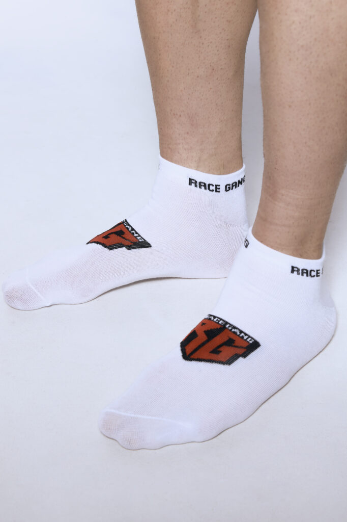 RG Short Socks Skarpety stopki bawełniane białe