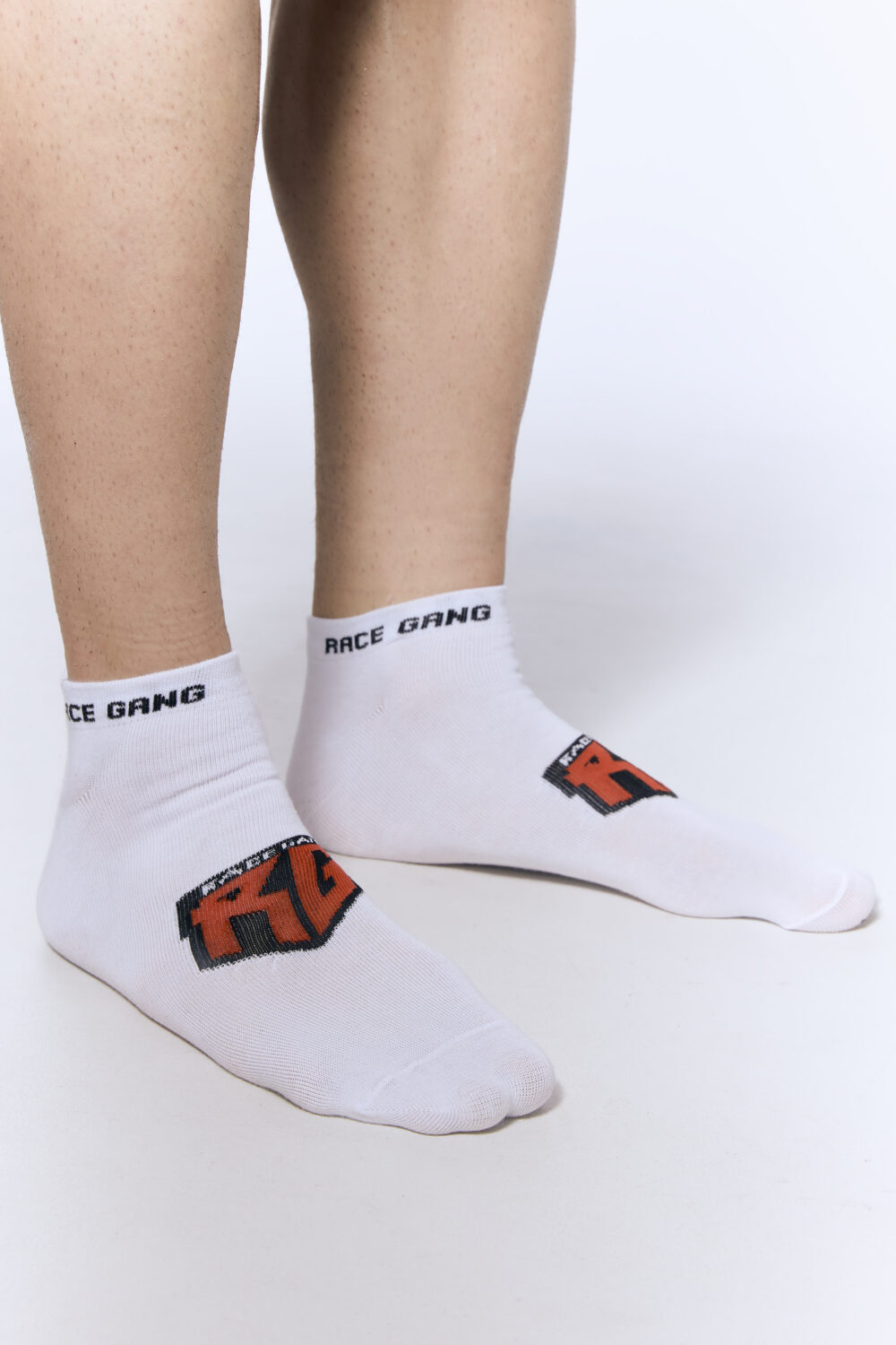 RG Short Socks Skarpety stopki bawełniane białe