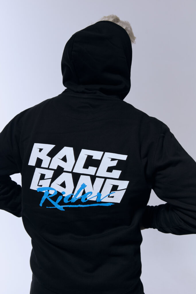 RaceGang Rider Czarna bawełniana bluza z kapturem